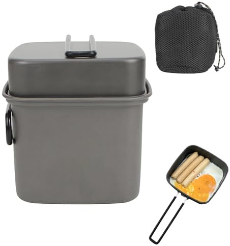 Ustensiles de cuisine pour camping, camping en plein air, ustensiles de cuisine en aluminium antiadhésif, set d'ustensiles multifonctionnels légers