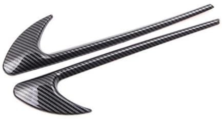 Auto-Seitenaufkleber, Lüftungsschlitz, Kotflügel, Emblem, Klinge, Logo, Zierleiste, passend für Mercedes C-Klasse C200 C300 E300 E400 W213 Seitenflügelschutzab(Carbon fiber)