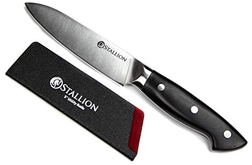 Stallion Professional Messer Officemesser 12,5 cm - Klinge aus deutschem 1.4116 Messerstahl und Griff aus G10 GFK