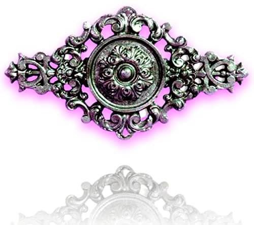 Déco fer Forgé-PALMETTE DECORATION-H40 cm par 20 cm-Pour Porte Portail Portillon battant coulissant -2 Inserts Taraudés M6 Face Arriere- Usage Interieur Exterieur Satisfaction Garantie Confort Robuste