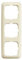 Busch-Jaeger 2513-212 Abdeckrahmen 3-fach Cremeweiß Busch-Duro 2000® SI