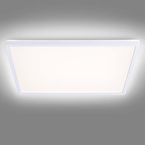 Navaris LED Deckenleuchte mit zusätzlicher Hintergrundbeleuchtung - 22 Watt - 42 x 42 x 2,8cm - 4000K - LED Deckenlampe Panel ultra flach quadratisch
