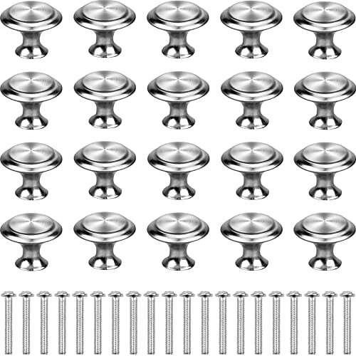 20 Pieces 30mm Cabinet Knobs, Round Mushroom Drawer Knobs Handles for Kitchen Cabinet Drawer Wardrobe Furniture