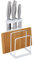 Relaxdays 2in1 Schneidebretthalter & Messerhalter, Metall, Küchen Organizer für Brettchen, Messer, Topfdeckel, weiß