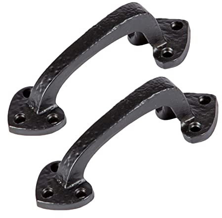 Hammer and Tongs - Rustic Arrowhead Door Handle - H100mm - Black - Pack of 2