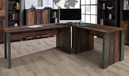 möbelando Winkelschreibtisch Bürotisch Eckschreibtisch Schreibtisch Büro Tisch Celon I