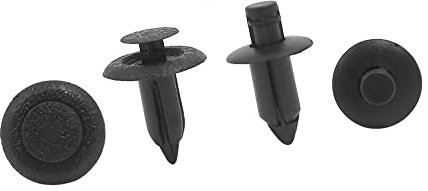 A ABSOPRO Rivetti Plastica Auto Kit per Carrozzeria Interni Pannello Paraurti Porta Fissaggio Clip 6mm 7mm Foro Rivetto Nero(Set 20)