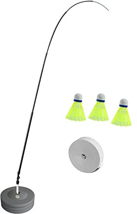 LOVIVER Solo-Trainingsgeräte, Selbststudium, Badminton- für Kinder und Frauen, Zubehör, verstellbar, allein Spielen, guter Assistent, mit 3 Badminton