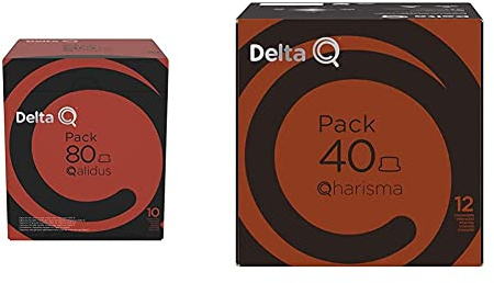 Delta Q Qalidus Intensité 10-80 capsules de café & Qharisma Intensité 12-40 capsules de café