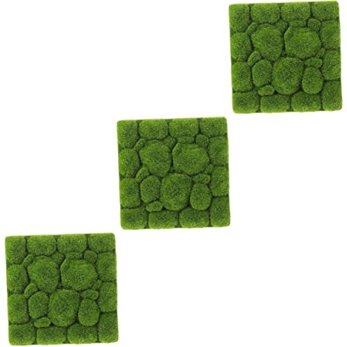VICASKY 3 Stk Simulierter Moosschaum Wandreben künstliche Moosfelsen hochzeitsdeko künstliche pflanzenwand klebefliesen Wandpaneele Simulation Moos wand basteln selber machen Stein