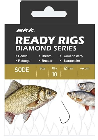 BKK Ready Rig Diamond-Sode GD 16#, Ø 0,10 Allround Vorfachhaken gebunden