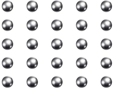 sourcing map 25Stück Kugellager Kugeln 3mm Durchmesser G10 Präzision Metallkugeln, Kugellager Stahlkugeln für Fahrräder Skateboard Rollen Silber