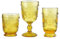 Sungmor Lot de 3 Verres Vintage en Relief - Highball, à l'Ancienne et à Cocktail - Ambrés pour Eau et Jus - 300 ml