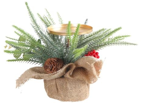 Schmiedeeisen Kerzenständer Weihnachtsbaum Kerzenhalter Rote Beeren Tannenzapfen Kandelaber Kerzenständer Tischdekoration Geschenk Kerzenständer