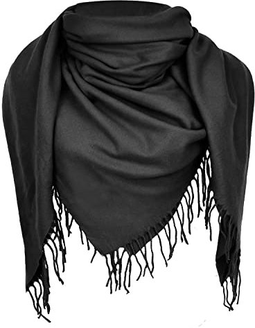 Glamexx24 Schal Damen Warm Herbst Winter Schultertuch mit Fransen Baumwolle Schals und Tücher Herren Umschlagtuch Winterschal