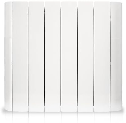 HJM Emisor Térmico de Fluido Bajo Consumo LAGAN 1000, Programación 24/7, Funciones Ahorro, Turbo Programable, 1000W, Blanco