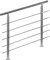 FINEUNAN Edelstahl Handlauf Geländer für Treppen Brüstung Balkon mit 5 Querstreben - Innen und Außen Handlauf Geländer Treppengeländer Edelstahl Brüstung Balkon (80CM, 5 Querstreben)