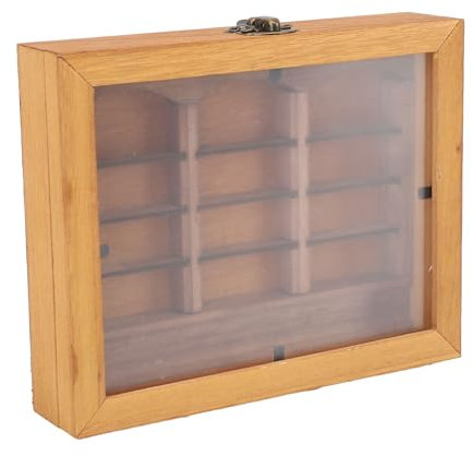 JTLB Miniatur-Bücherregal-Ornament mit Vitrine – Stressabbau-Bücher-Shaker-Spielzeug Wohnzimmer- und Schreibtischdekoration (Einzelnes Bücherregal)