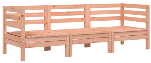 vidaXL Gartensofa 3-Sitzer, Outdoor Sofa mit Latten-Design, Gartencouch Modular, Gartenmöbel Gartengarnitur Sitzgruppe, Massivholz Douglasie