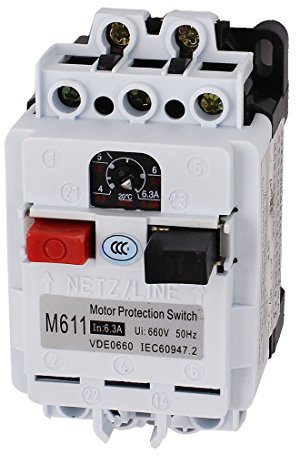 M611 3 pôles 1NO 1NC disjoncteur de protection moteur 660V 6.3A