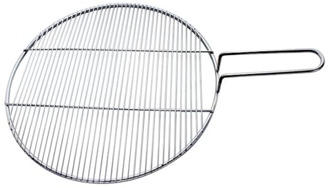 Kocusu Griglia rotonda con maniglia, griglia in acciaio inox, griglia di raffreddamento per torte, griglia per barbecue, cottura, raffreddamento, facile da pulire, durevole, Ø 40 cm