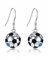 Fußball Ohrringe Sterling Silber Fußball Fußball Dangle Ohrringe Schmuck Geschenke für Frauen Teen Mädchen Mutter Freunde Freundin