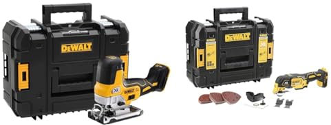 DEWALT Seghetto alternativo 18V Motore BRUSHLESS, DCS335NT-XJ & DCS355NT-XJ Utensile Multi-Funzione ad oscillazione, motore Brushless, in valigetta TSTAK senza batteria e caricabatterie, 18 volts