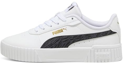 Puma Carina 2.0 Zebra Jr Turnschuhe Damen, PUMA White-PUMA Black-PUMA Gold, 37 EU
