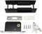 Pocket Door Bathroom Lock Handles, Black Mortise Locks for Wooden Door Flush Privacy Lock Mortice Sashlock Door Lock with Key for Internal and (Classic Black Square Single Hook