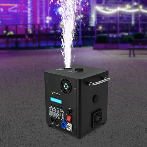 Kaltfunkenmaschine Cold Spark Feuerwerk Maschine Pyrotechnische Maschinen mit Anzeige und Fernbedienung, einstellbare Höhe, für Party, Hochzeit, Halloween