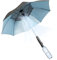 Elprico Umbrella with Fan,3 in 1 UV Blocking Umbrella Fan,Sun Umbrella with Fan and Sprayer,Portable Umbrella with Fan for Summer, Beach, Sports (Blue)