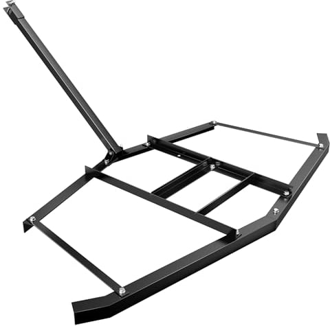 Wiltec Schleppegge 190 x 98 cm, Wiesenegge für Rasentraktor, ATV und UTV, Wiesenschleppe zur Bodenbearbeitung und Bodennivellierung
