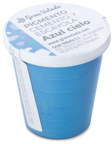 Pigmento Azul Cielo para Cemento y Escayola | Micronizado, Económico y de Alto Poder de Teñido | Ideal para Decoración y Manualidades | Compra Ahora | 30 cc