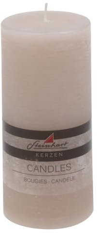 Stumpenkerzen Raureif Taupe 150/68 mm Steinhart Kerzen in RAL-Kerzen Güte Qualität
