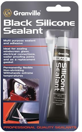 Granville Silicone Sealant 40g - Flexible Waterproof Automotive RTV for Windscreens, Electrical Connections & Light Units | Multi-Purpose Black Adhesive