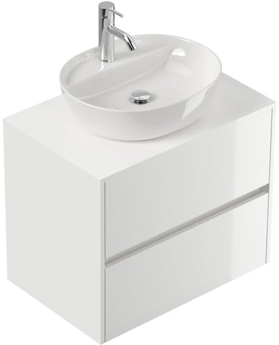 Magnolia Home Badmöbel Taifun 70cm mit ovalem Aufsatzwaschbecken