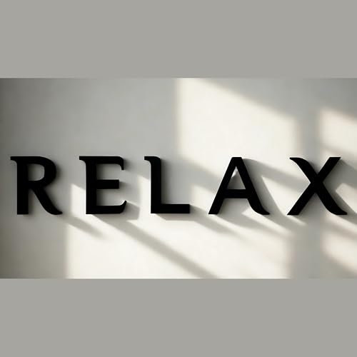 Wanddeko RELAX - Schwarzer 3D Schriftzug | etwa 50cm lang und 12cm hoch | Wandtattoo und Schriftzug für jeden Raum in modernem Design | Acryl Wanddekoration | selbstklebend