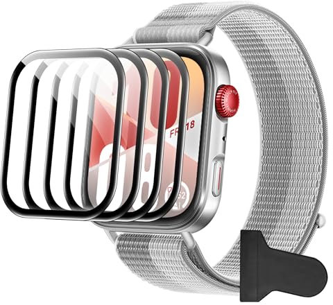 zZjoOoj 4 Pezzi per HUAWEI Watch Fit 4 Pellicola Protettiva, HD Trasparente Proteggi Schermo, Anti graffio, Installazione Facile, TPU Protezione Schermo