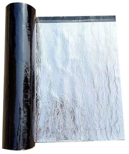 Bande étanchéIté en Bitume Toiture Autocollante, Ruban de Aluminium Adhésif, Rouleau Membrane de Toit Imperméable pour Abri de Jardin, Réparer le Toit(100x300cm)