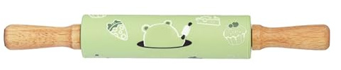 Mtlavishness Rouleau à Pâtisserie pour la Cuisson Rouleau de Pâte à Cuisson Antiadhésif Enduit de Silicone avec Poignée Allongée pour la Fabrication de Gâteaux de Cuisine à (Vert)