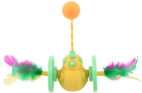 Happyyami Jouet pour Chat Roller Tumbler : Jouet Rotatif Automatique, idéal pour l'éducation, Le Jeu et l'exercice d'équilibre des Chatons.