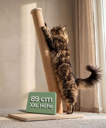 WOOWOOD Griffoir pour chat - Extrêmement stable - XXL - Arbre à chat pour petits et grands chats - Tour à chat - En sisal robuste - 83 cm
