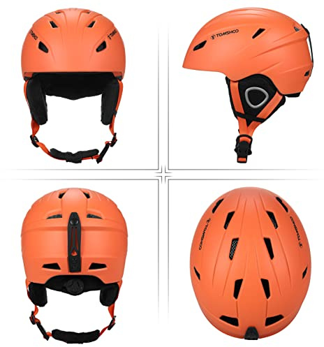 MAPHRWZ Skihelm mit Skibrille, für, verstellbares Drehrad, beschlagfreies Visier, herausnehmbares Innenfutter, Belüftungssystem, leichtes Design, Größen M und L (M)