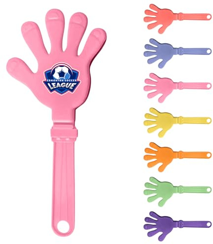 Generisch Personalisierte Handklatscher, individuelle Handklatscher, Krachmacher mit Logo, 11 Zoll große Cheer-Klammermacher, Fingergeräuschmacher für Basketball-Fußballspiele, Partygeschenke (Rosa)