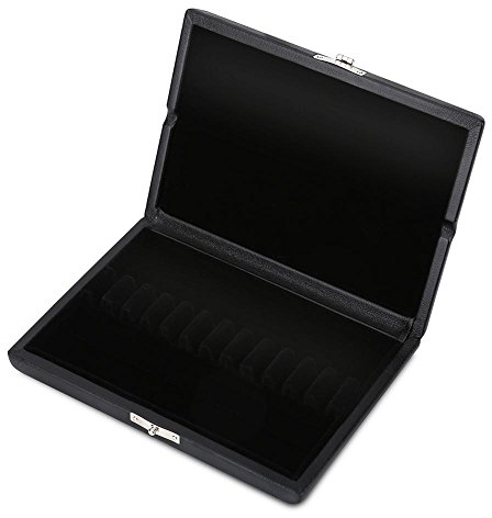 Oboe Reed Case, PU Leder Holz Oboe Reed Container Tragetasche mit Slots für 10/12 / 20pcs Oboe Schilf(# 2)