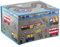 The Magic Toy Shop Large Foldable Kids Toy Storage Box with Lid - Travel Design - Collapsible Fabric Organizer for Children's Toys, Crafts, Clothes - for Boys & Girls Bedroom 50x30x40cm