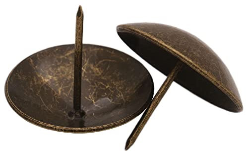 Wuuycoky Round Large-headed Nail 22mm Diameter Head Color Antique Brass Pack of 100