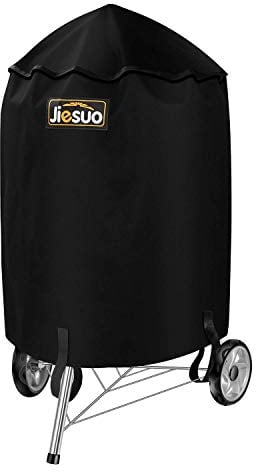 JIESUO Funda de Barbacoa de 57 cm para hervidor de carbón Weber: Resistente al Agua, Resistente a la Intemperie, Cubiertas de Parrilla de Barbacoa