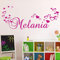 STICKER DESIGN Adesivo nome personalizzato, Scritta con Nome adesivo personalizzato con Cuori personalizzabili, Sticker Personalizzati per Cameretta, Scritte adesive personalizzate per Porte e Pareti