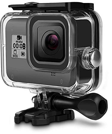 TELEISN Waterproof Housing Case for GoPro HERO 8 Black, 50M Underwater Protective Case with Dive Filter Red Bracket+Screw Accessories for Gopro 8 Black Action Camera